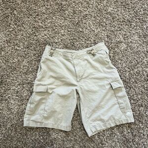 Vintage Nike Cargo Shorts M Mens beige tan work skate y2k outdoors utility